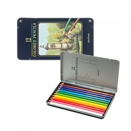 MUNHWA Nexpro Premium Oil-Based Colored Pencil Set | 12 Essential Colors in Protective Tin Case | Professional Artist Grade | KC Certified | Made in Korea